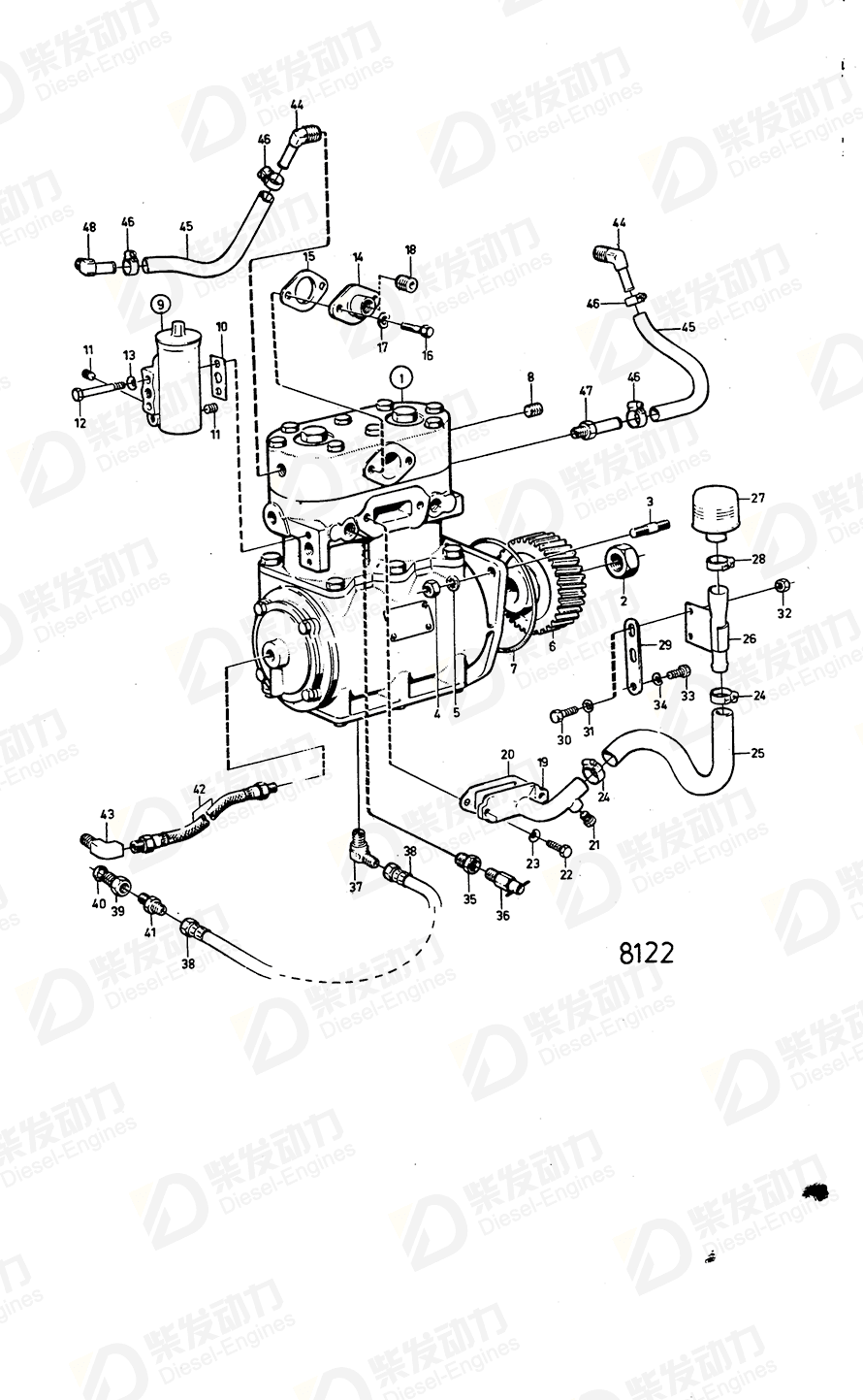 VOLVO Air filter 1586882 Drawing